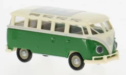 VW T1b Samba, hellbeige/grün, 1960, 1:87, Brekina