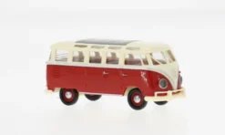 VW T1b Samba, hellbeige/rot, 1960, 1:87, Brekina
