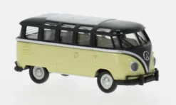 VW T1b Samba, schwarz/hellgrün, 1960, 1:87, Brekina