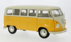 VW T1 Bus, dunkelgelb/beige, 1963, 1:18, Welly