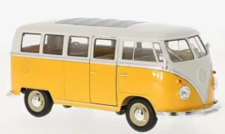 VW T1 Bus, gelb/weiss, 1963, 1:24, Welly