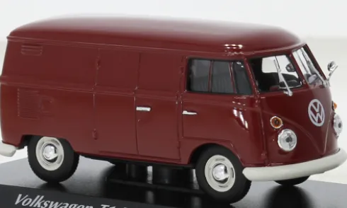 VW T1 Kastenwagen, dunkelrot, 1963, 1:43, Maxichamps