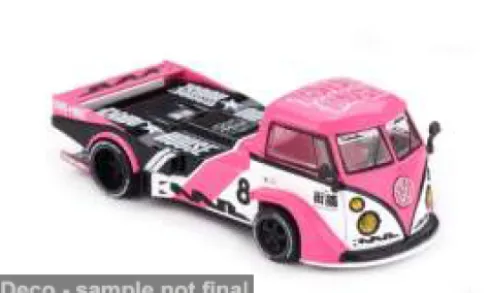 VW T1, pink/Dekor, 1972, 1:64, Mini GT
