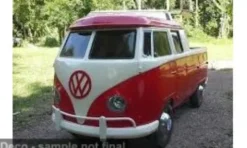 VW T1, rot/weiss, 1:43, Cararama