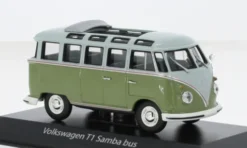 VW T1 Samba, hellgrau/grün, 1963, 1:43, Maxichamps