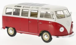 VW T1 Samba, rot/weiss, 1963, 1:24, Welly