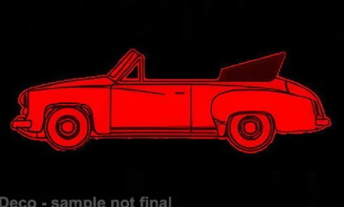 Wartburg 311 Cabriolet, rot, 1959, 1:87, Brekina