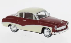 Wartburg 311 Coupe, dunkelrot/hellbeige, 1959, 1:87, Brekina