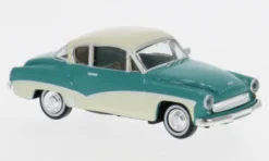Wartburg 311 Coupe, grün/hellblau, 1959, 1:87, Brekina