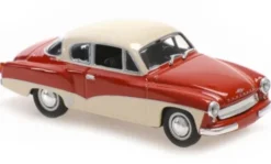 Wartburg 311 Coupe, rot/weiss, 1958, 1:43, Maxichamps