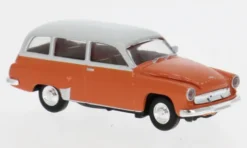 Wartburg 311 Kombi, dunkelorange/hellgrau, 1959, 1:87, Brekina