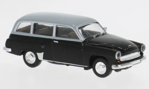 Wartburg 311 Kombi, schwarz/grau, 1959, 1:87, Brekina