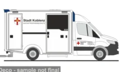 Wietmarscher Ambulanzfahrzeug - Design RTW, 2018, Katastrophenschutz Koblenz, 1:87, Rietze