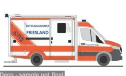 Wietmarscher Ambulanzfahrzeug RTW, 2018, Rettungsdienst Friesland, 1:87, Rietze